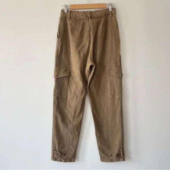 ❌SOLD❌ Wilfred Free Modern Cargo Pant High-waisted cargo pants brown size 8 - Picture 4 of 15